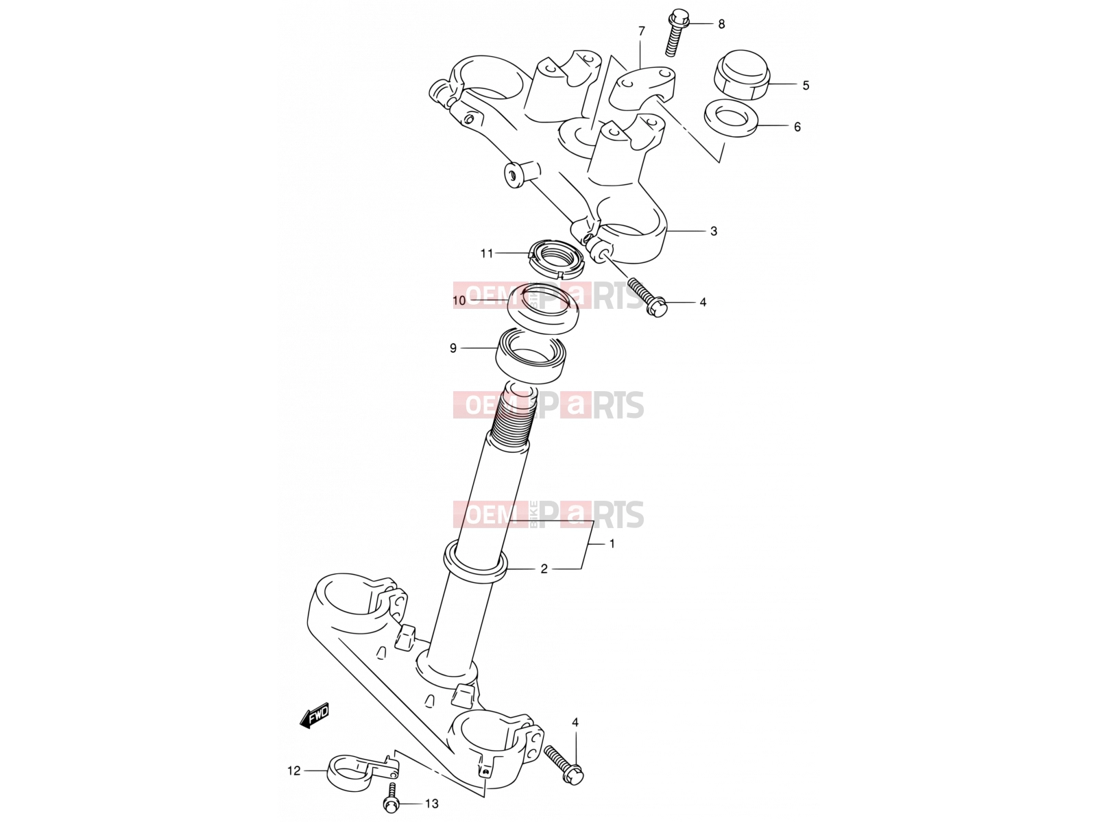 SUZUKI RM85 K6 (2006) (P03,P28) 30 - FRONT FORK BRACKET