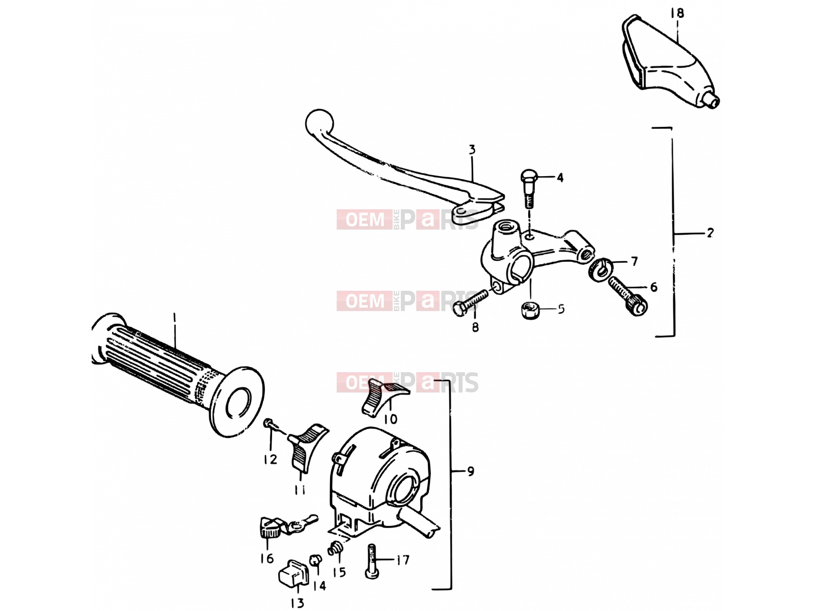 SUZUKI SP370 N (1992) 35 - LEFT HANDLE SWITCH