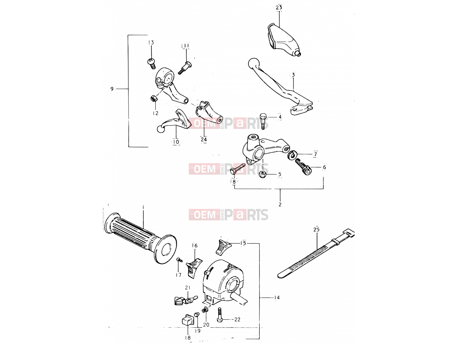 SUZUKI SP400 T (1996) 54 - LEFT HANDLE SWITCH