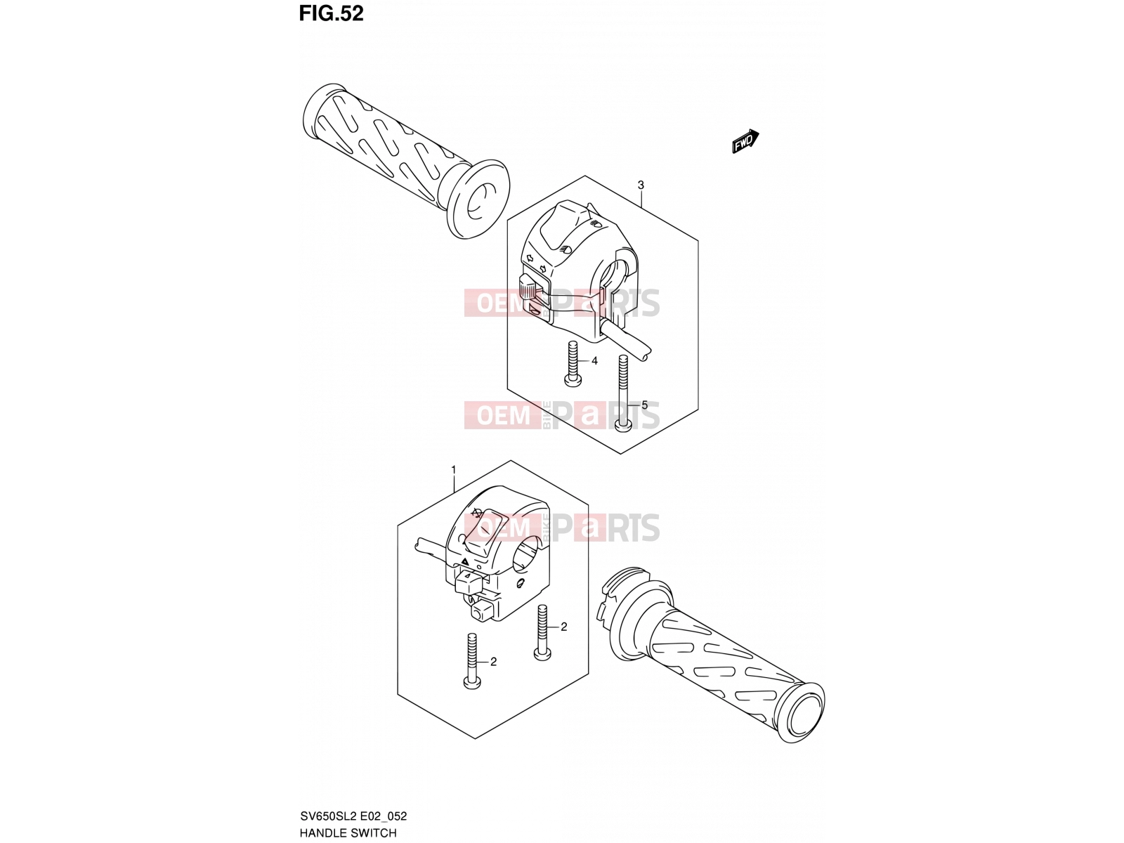 SUZUKI SV650S L2 (2012) (E24) 52 - HANDLE SWITCH