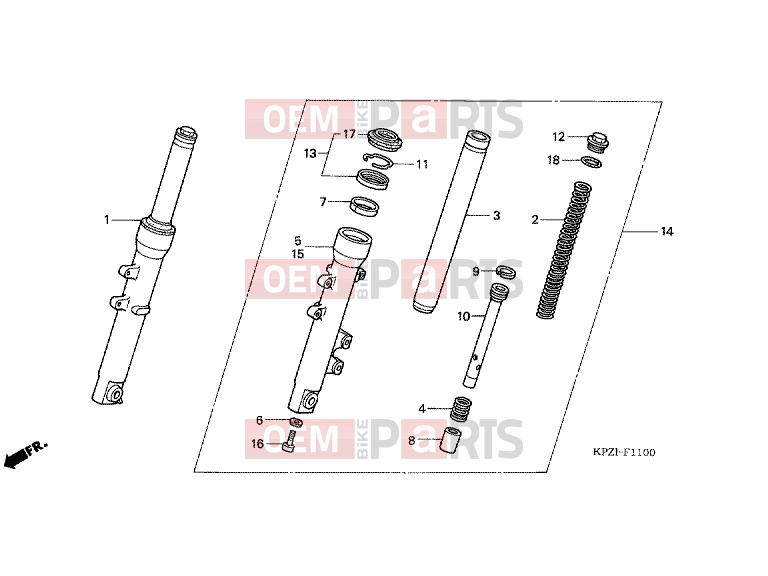 HONDA SES1502 Dylan 150 2002 F-11 FRONT FORK