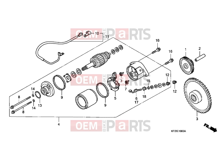 HONDA SES1503 Dylan 150 2003 E-10 STARTER ENGINE