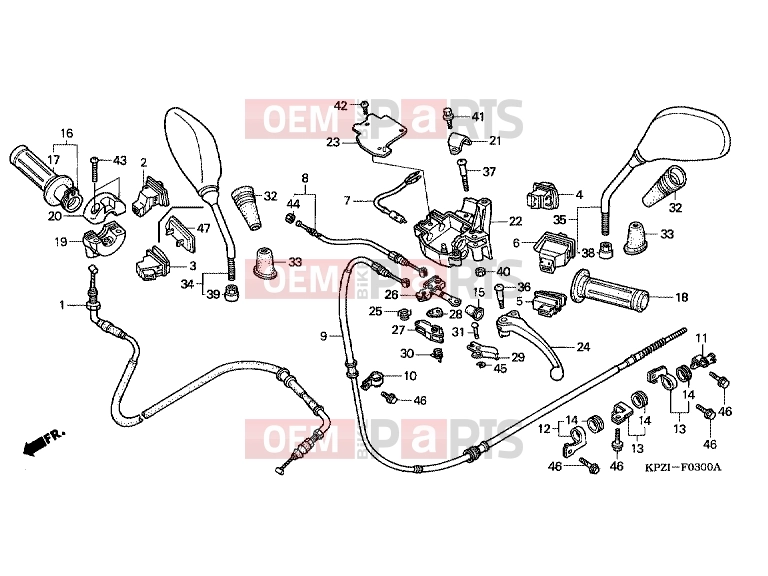 HONDA SES1503 Dylan 150 2003 F-3 HANDLE LEVER / SWITCH / CABLE