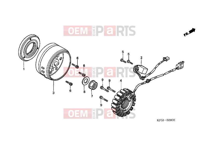 HONDA FES2502 Foresight 2002 E-8 GENERATOR