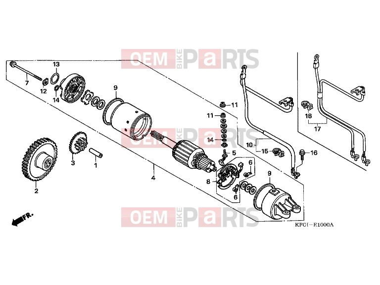 HONDA FES2502 Foresight 2002 E-10 STARTER ENGINE