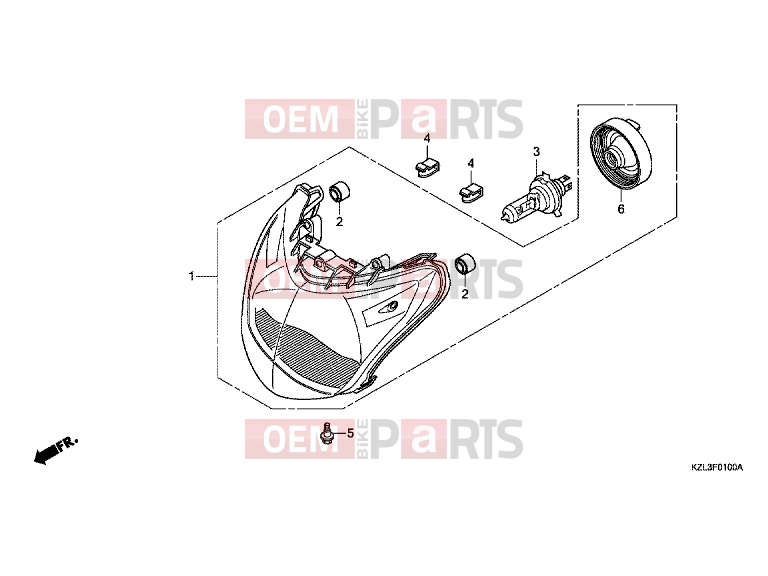 HONDA NSC110MPDE NSC110MPDE 2014 F-1 HEADLIGHT