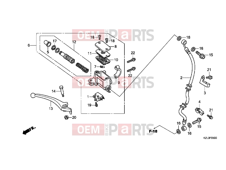 HONDA NSC110MPDE NSC110MPDE 2014 F-5 FRONT MASTER CYLINDER