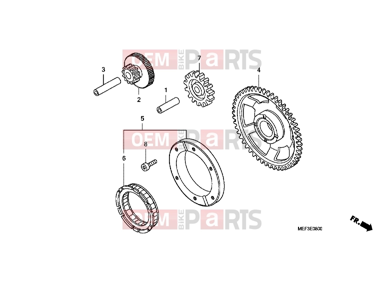HONDA FJS400A9 SILVER WING 400 ABS 2009 E-8 CLUTCH COUPLING START