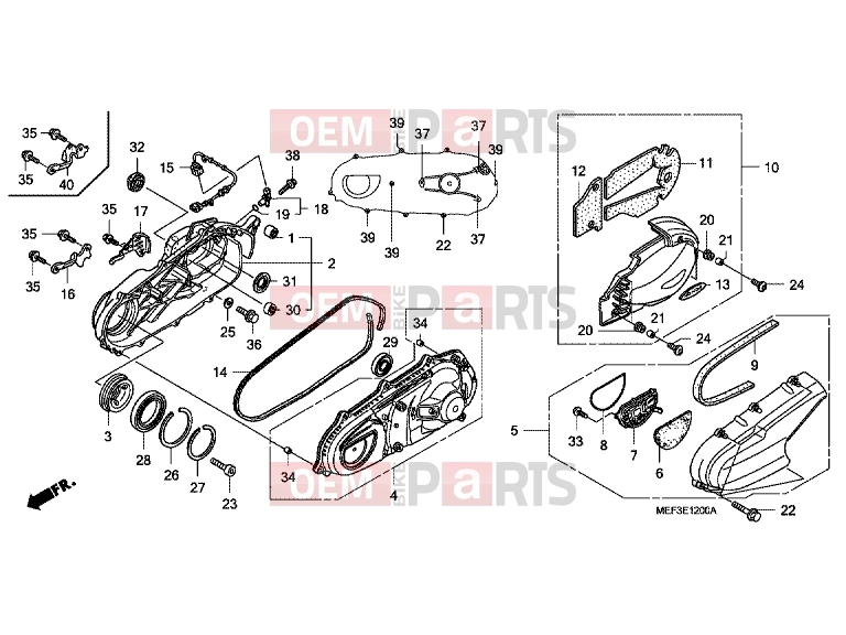 HONDA FJS400A9 SILVER WING 400 ABS 2009 E-12 SWING ARM