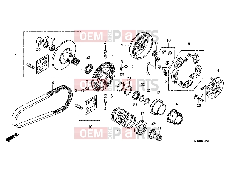 HONDA FJS400A9 SILVER WING 400 ABS 2009 E-14 DRIVED PAGE