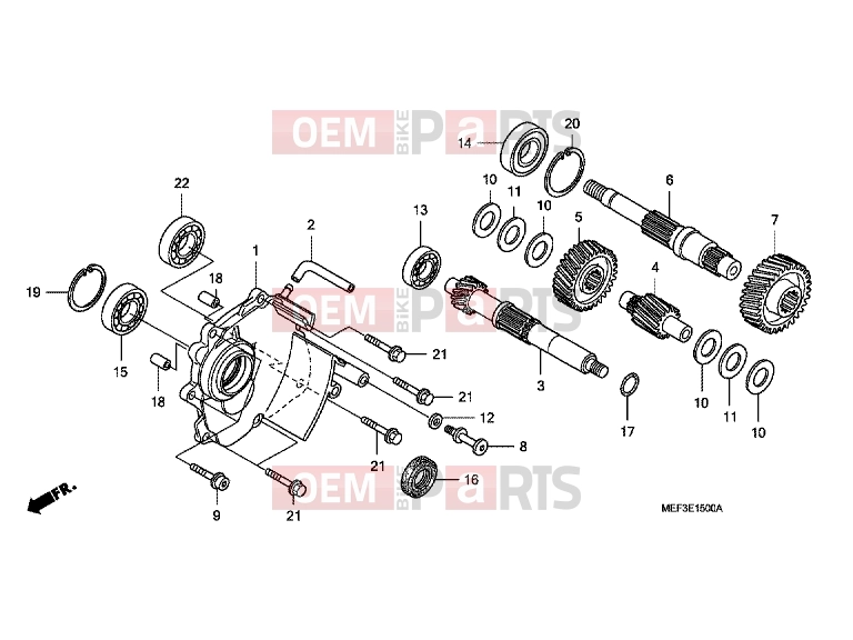 HONDA FJS400A9 SILVER WING 400 ABS 2009 E-15 TRANSMISSION