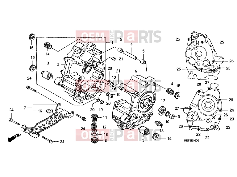 HONDA FJS400A9 SILVER WING 400 ABS 2009 E-16 CRANKSHAFT
