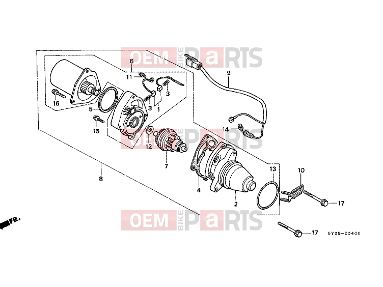 HONDA SA75M Vision 1991 E-4 STARTER ENGINE