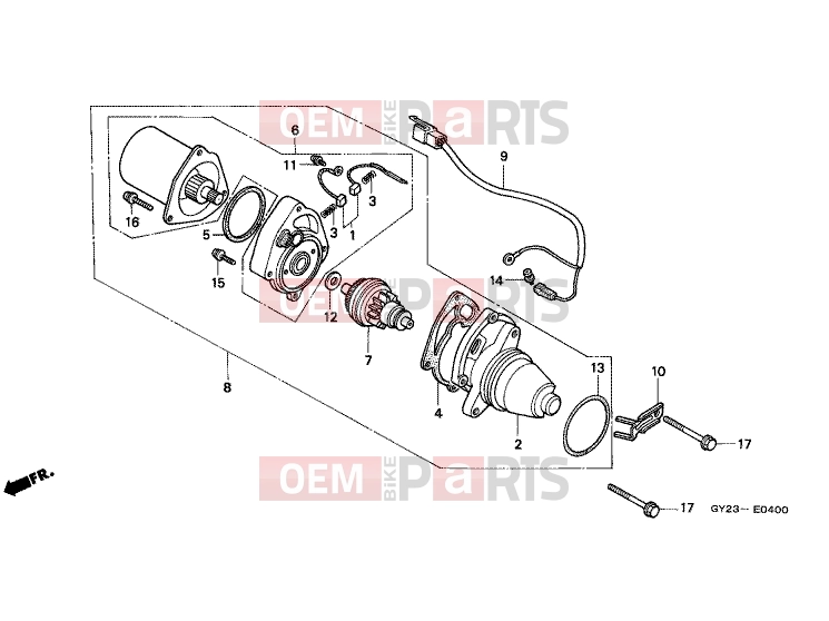 HONDA SA75P Vision 1993 E-4 STARTER ENGINE