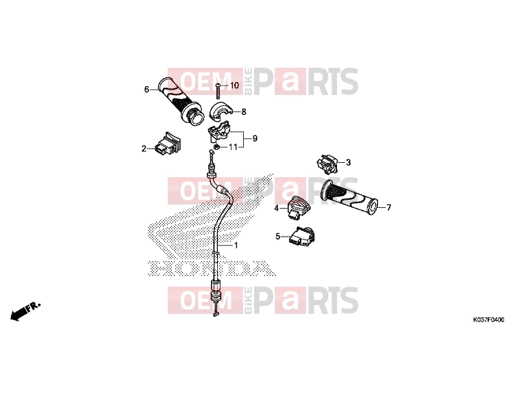 HONDA AFS110CSFF AFS110CSF 2015 F-4 HANDLE / SWITCH / CABLE