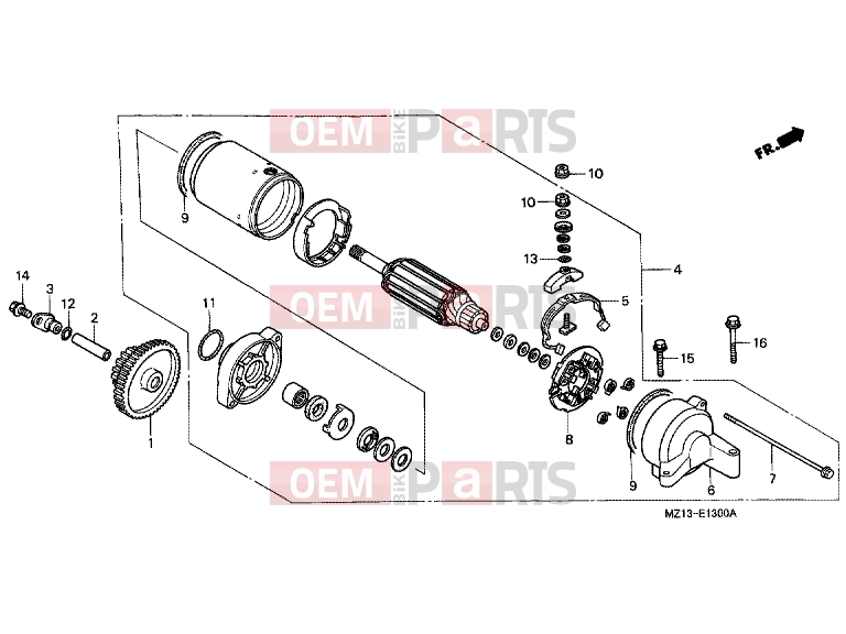 HONDA CB1000FR CB1000 1994 E-13 STARTER ENGINE