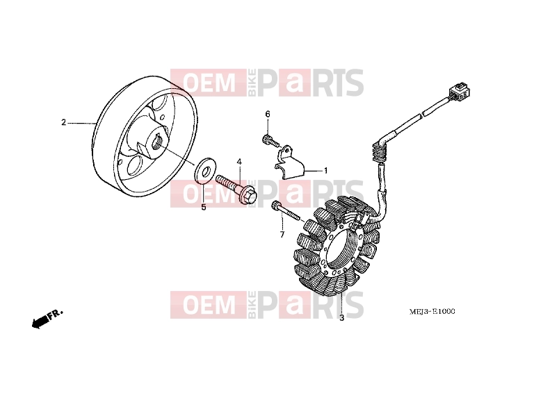HONDA CB1300A5 CB1300 2005 E-10 GENERATOR