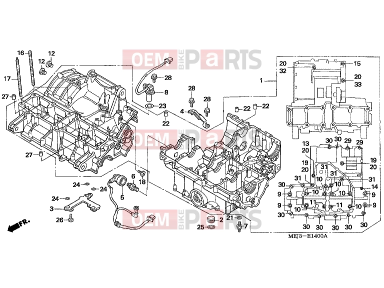 HONDA CB1300A5 CB1300 2005 E-14 CRANKSHAFT