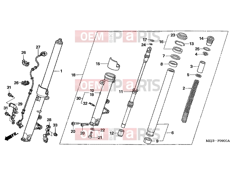 HONDA CB1300A5 CB1300 2005 F-9 FRONT FORK