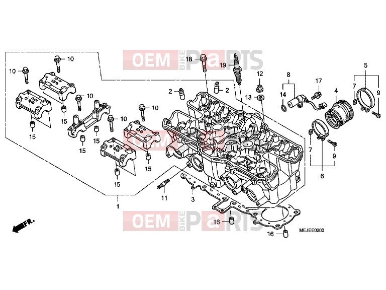HONDA CB1300A7 CB1300 Super Four ABS 2007 E-2 CYLINDER HEAD