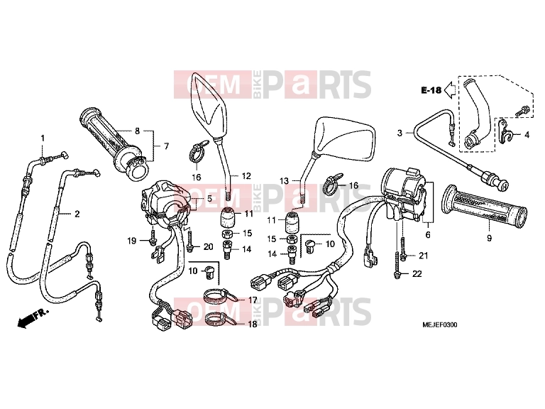 HONDA CB1300A7 CB1300 Super Four ABS 2007 F-3 SWITCH / CABLE