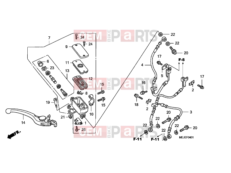 HONDA CB1300A7 CB1300 Super Four ABS 2007 F-4-1 FRONT MASTER CYLINDER (CB1300A / SA)