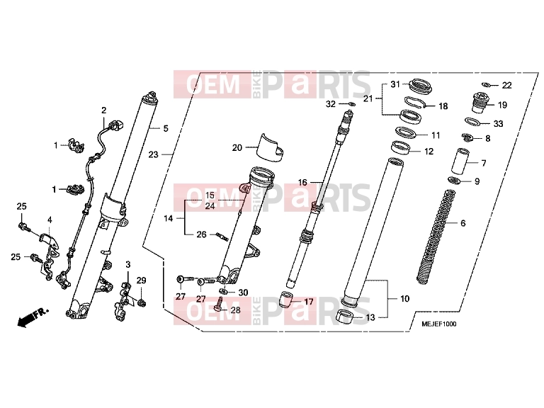 HONDA CB1300A7 CB1300 Super Four ABS 2007 F-10 FRONT FORK