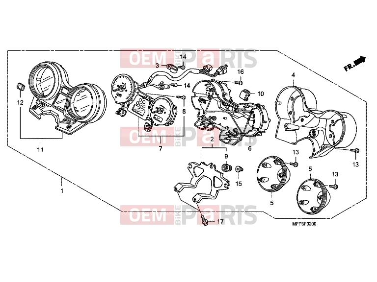 HONDA CB1300A8 CB1300 Super Four ABS 2008 F-2 METER (CB1300 / CB1300A)