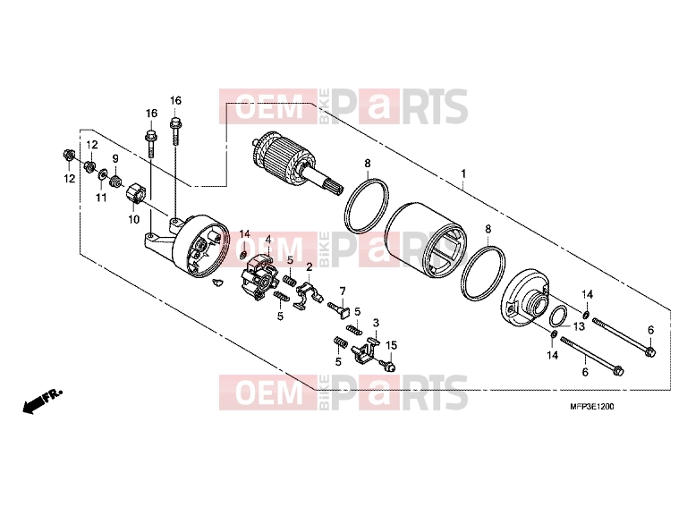 HONDA CB1300A9 CB1300 Super Four ABS 2009 E-12 STARTER ENGINE