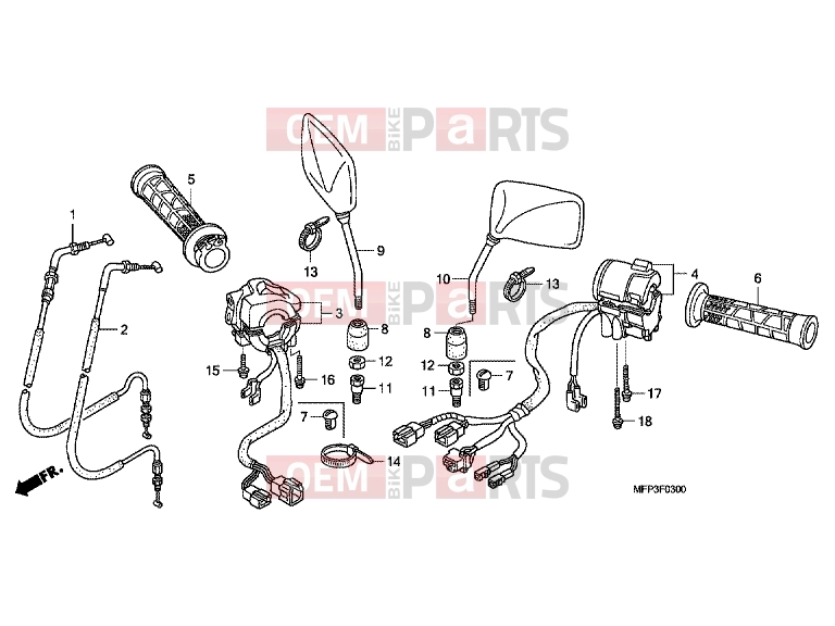 HONDA CB1300A9 CB1300 Super Four ABS 2009 F-3 SWITCH / CABLE