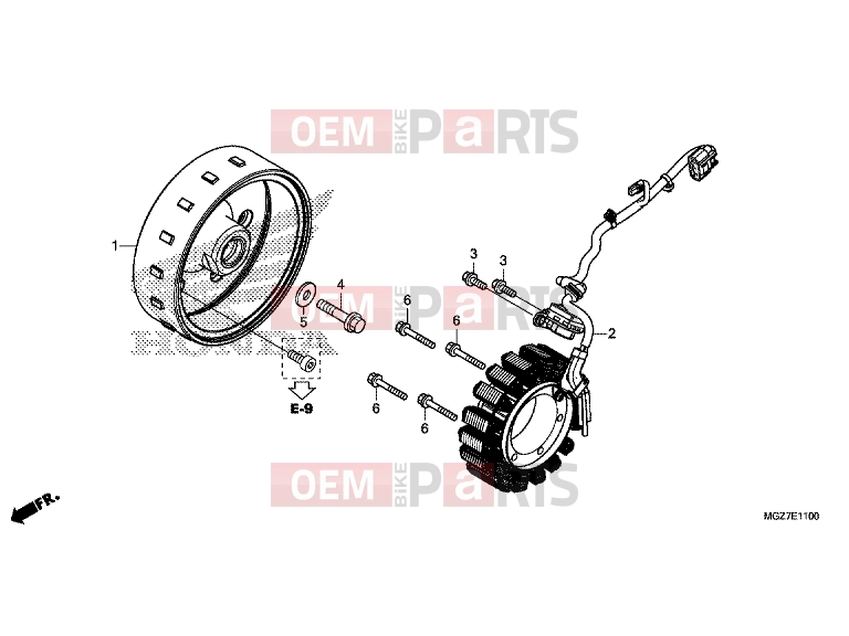 HONDA CB500XAE CB500X ABS 2014 E-11 GENERATOR