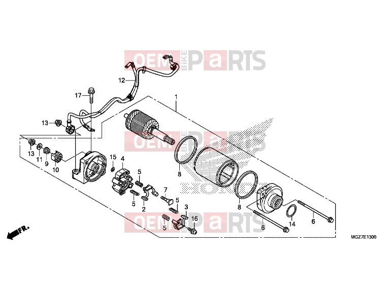 HONDA CB500XAE CB500X ABS 2014 E-13 STARTER ENGINE