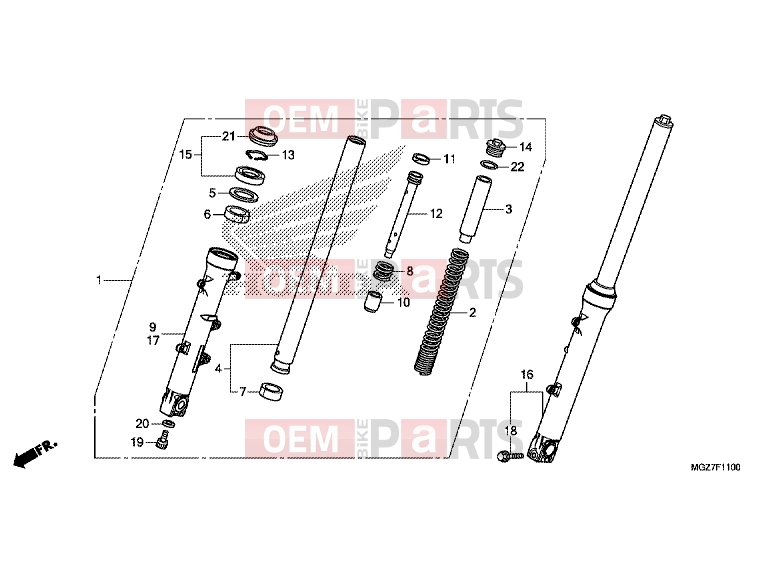 HONDA CB500XAE CB500X ABS 2014 F-11 FRONT FORK