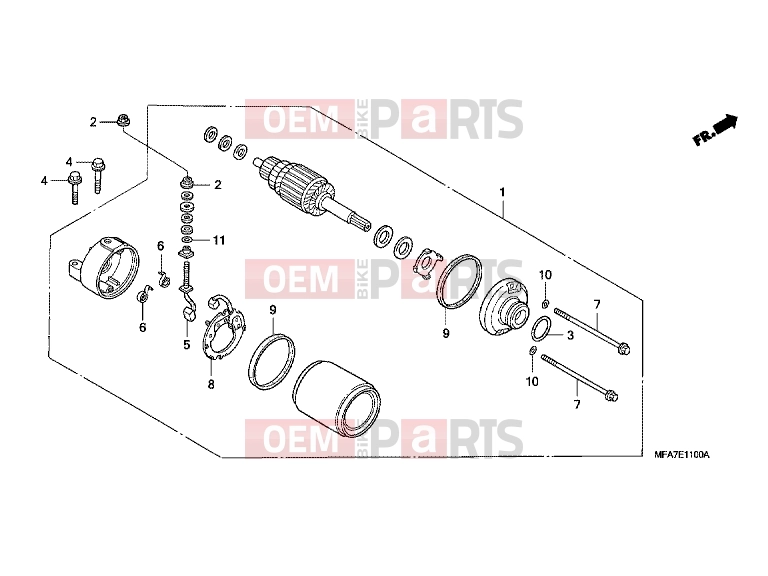 HONDA CBF10007 CBF1000 2007 E-11 STARTER ENGINE