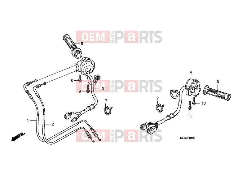 HONDA CBF1000FB CBF1000F 2011 F-4 SWITCH / CABLE