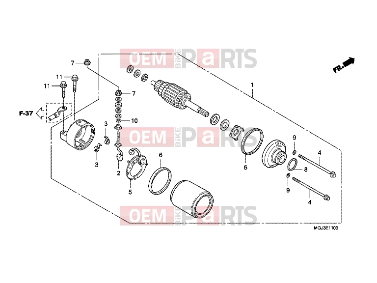 HONDA CBF1000FAB CBF1000F ABS 2011 E-11 STARTER ENGINE
