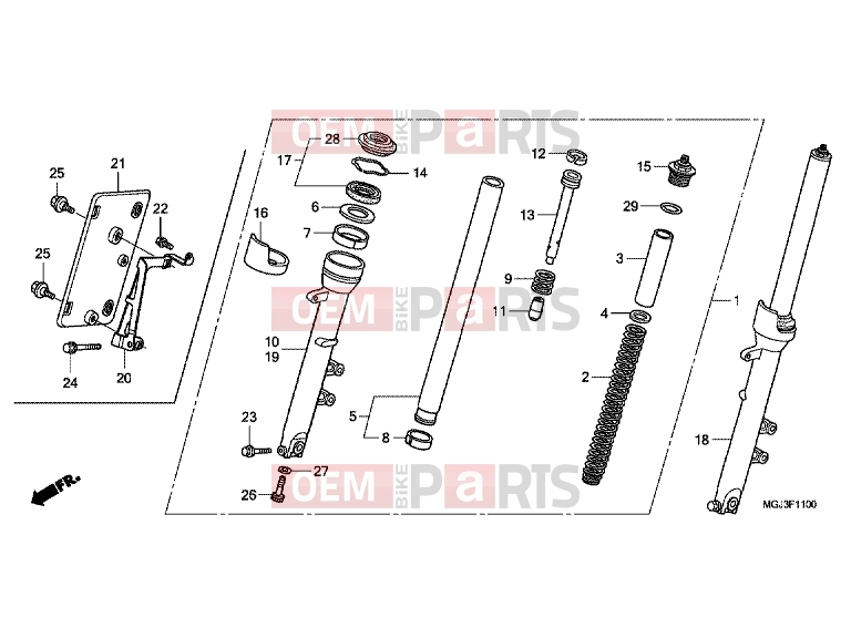 HONDA CBF1000FTB CBF1000FT 2011 F-11 FRONT FORK