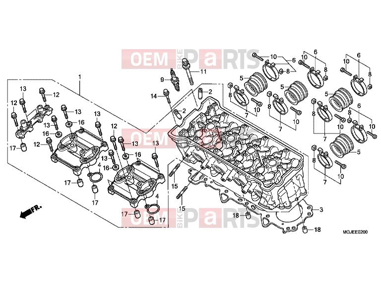 HONDA CBF1000FTC CBF1000FT 2012 E-2 CYLINDER HEAD