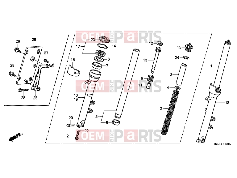 HONDA CBF1000FTC CBF1000FT 2012 F-11 FRONT FORK