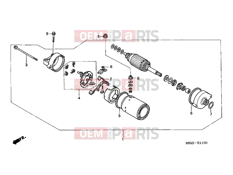 HONDA CBF600SA4 CBF600S ABS 2004 E-11 STARTER ENGINE