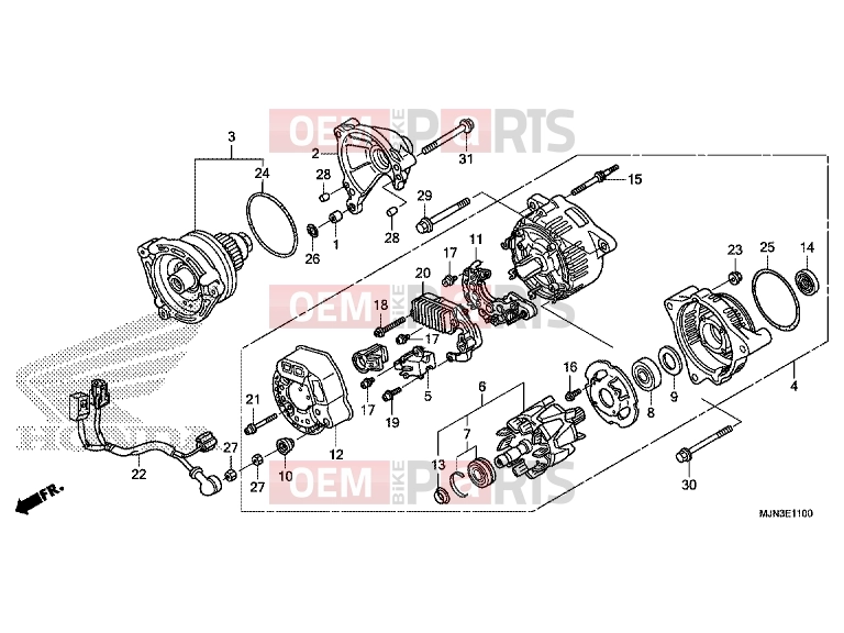 HONDA CTX1300AE CTX1300A 2014 E-11 GENERATOR