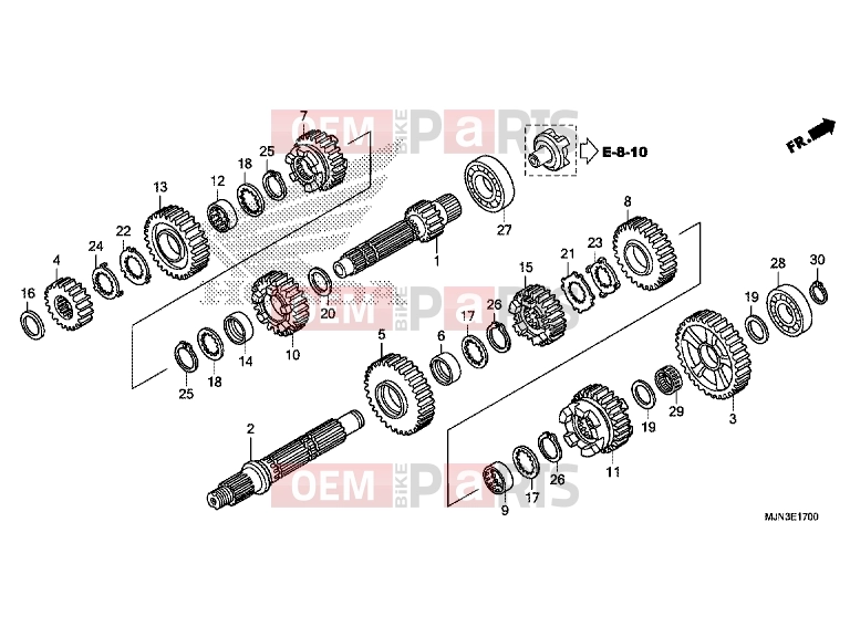 HONDA CTX1300AE CTX1300A 2014 E-17 TRANSMISSION