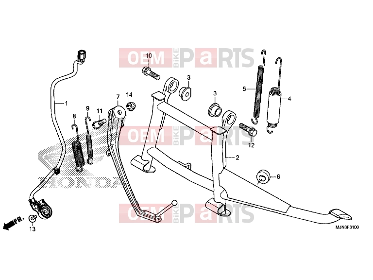 HONDA CTX1300AE CTX1300A 2014 F-31 SUPPORT