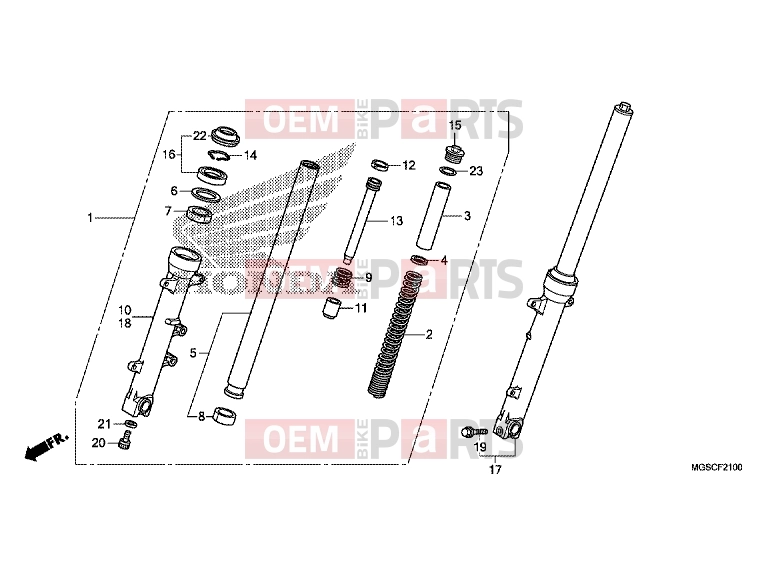 HONDA NC700DD INTEGRA 2013 F-21 FRONT FORK