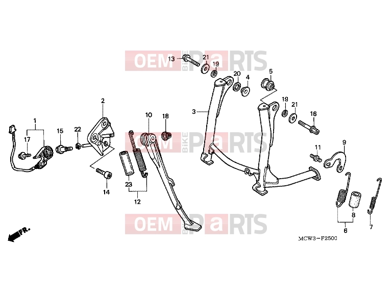 HONDA VFR8002 INTERCEPTOR 2002 F-25 SUPPORT