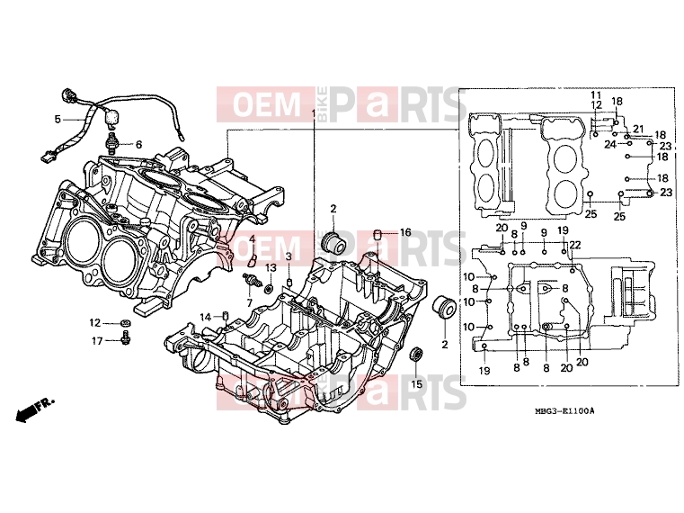 HONDA VFR800FIY INTERCEPTOR 2000 E-11 CRANKSHAFT