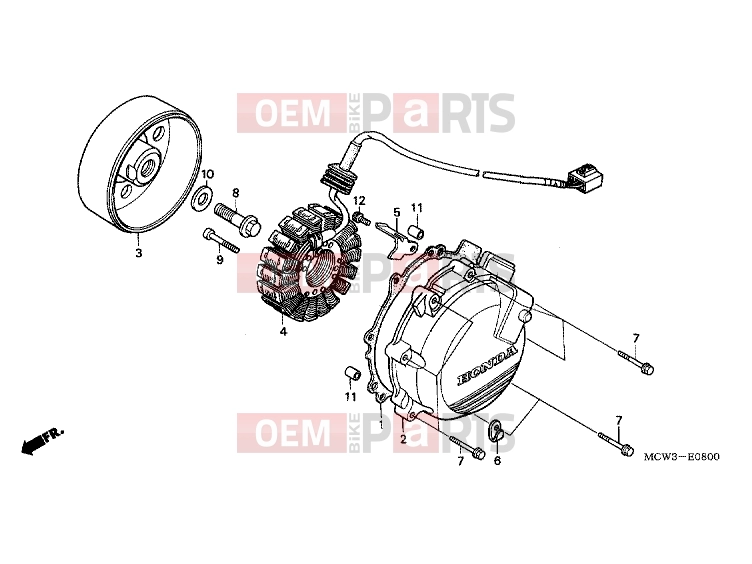 HONDA VFR800A2 INTERCEPTOR ABS 2002 E-8 GENERATOR