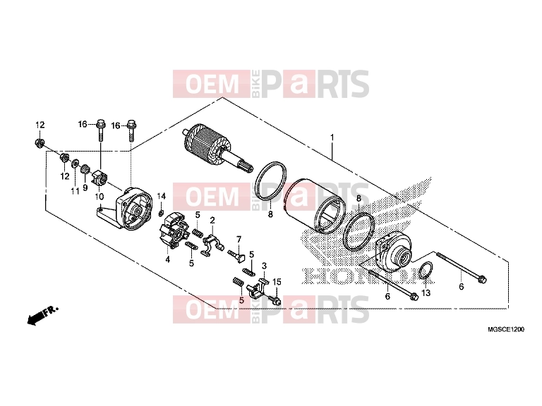 HONDA NC700DC NC700D 2012 E-12 STARTER ENGINE