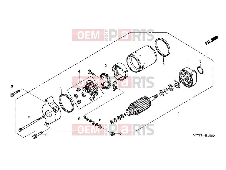 HONDA ST1300A4 ST1300 2004 E-10 STARTER ENGINE