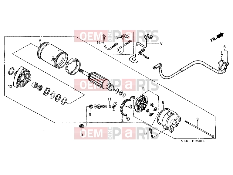 HONDA VT1100C23 Shadow 2003 E-12 STARTER ENGINE